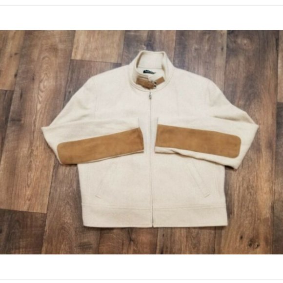 Ralph Lauren Wool Blazer w/ suede buckle collar/ elbow patches Jacket - Picture 3 of 12